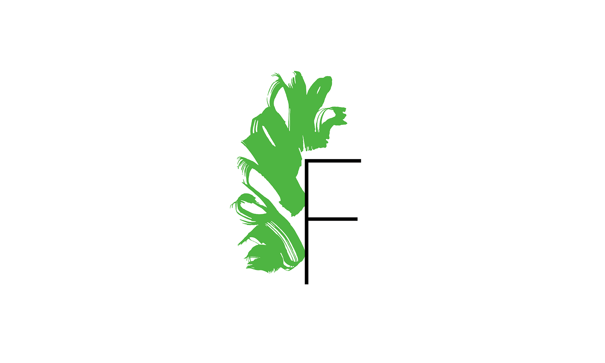 Arkkitehtuurin Finlandian logo vihreällä lehvällä